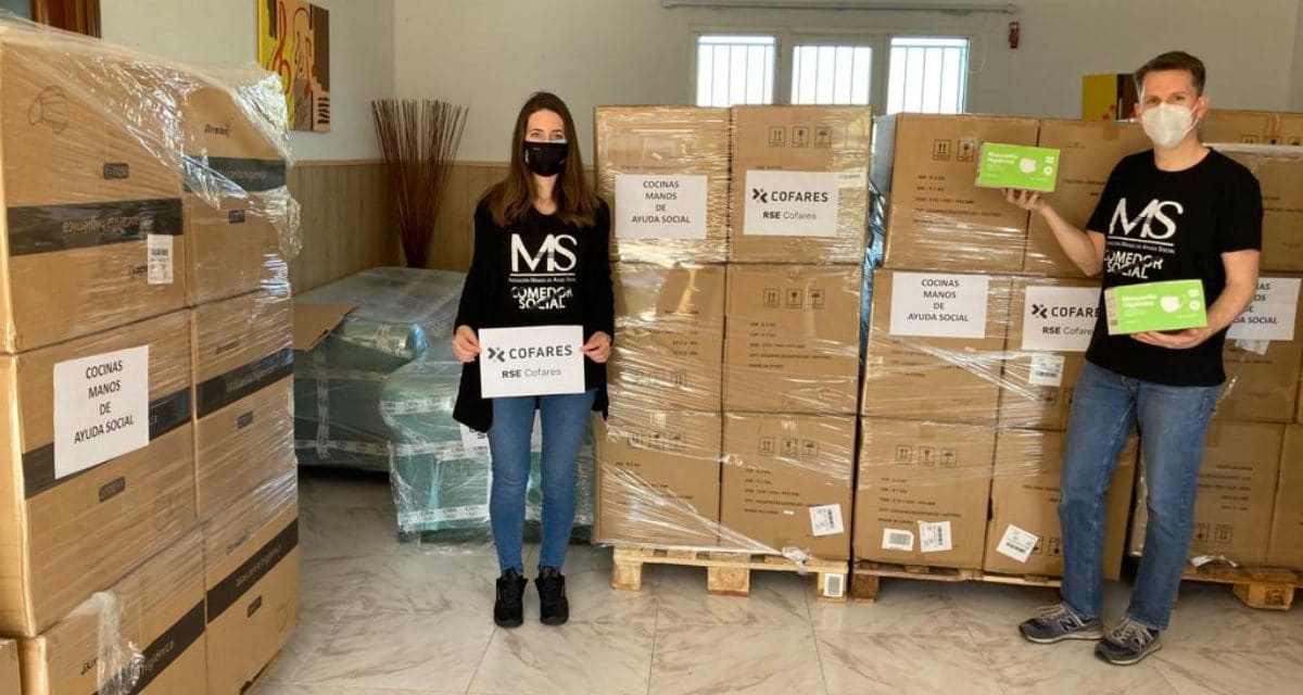 Cofares dona un millón y medio de mascarillas a diferentes ONGs para ayudar en la contención de la Covid-19