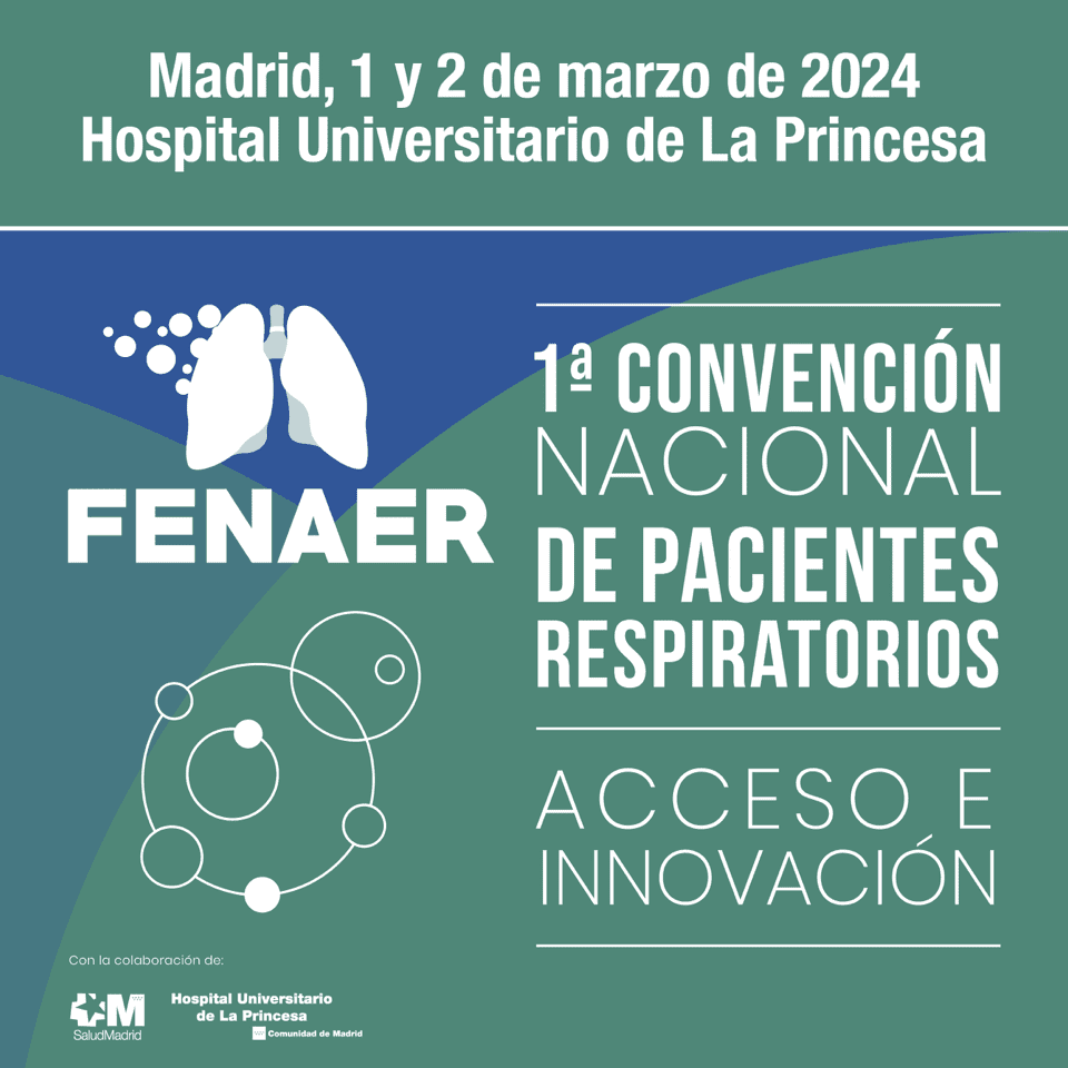 Cartel convencion nacional pacientes respiratorios FENAER - FENAER presenta la 1ª Convención Nacional de Pacientes Respiratorios "Acceso e Innovación"